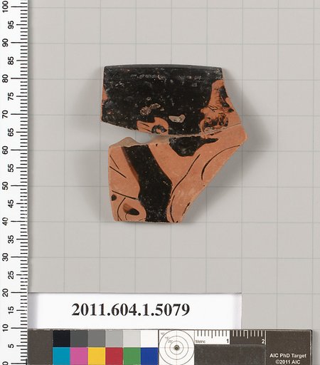 Terracotta rim fragment of a kylix (drinking cup)