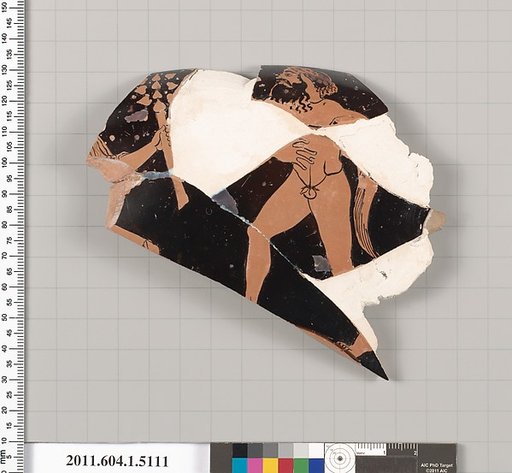 Terracotta rim fragment of a kylix (drinking cup)