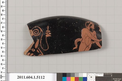 Terracotta rim fragment of a kylix (drinking cup)