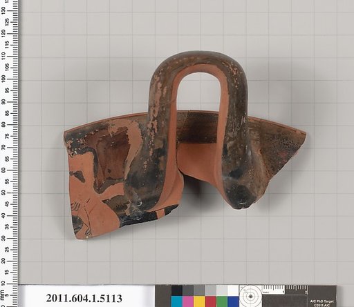 Terracotta rim fragment of a kylix (drinking cup)