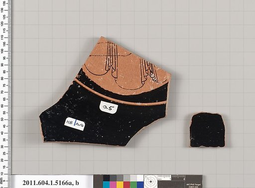 Terracotta fragments of a kylix (drinking cup)