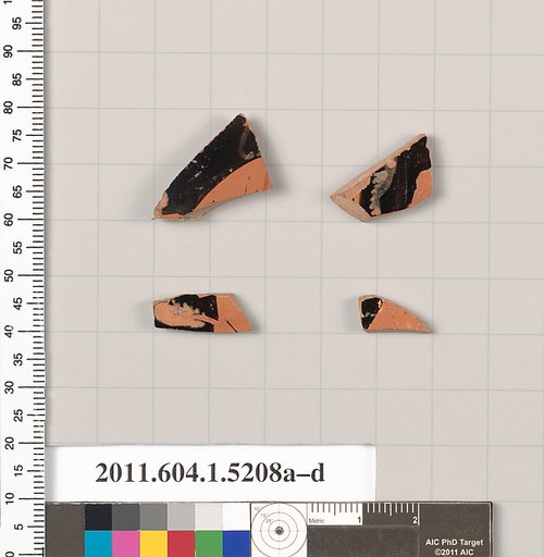 Terracotta fragments of kylikes (drinking cups)