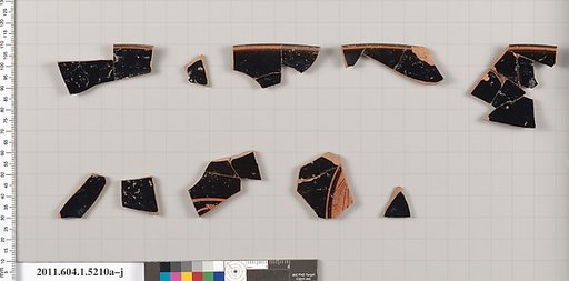 Terracotta fragments of a kylix (drinking cup)