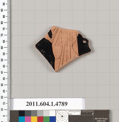 Terracotta fragment of a kylix (drinking cup)