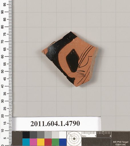 Terracotta fragment of a kylix (drinking cup)