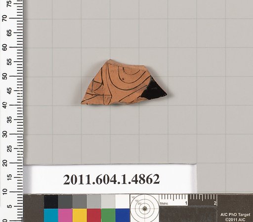 Terracotta fragment of a kylix (drinking cup)
