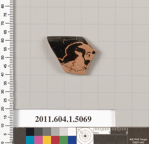 Terracotta rim fragment of a kylix (drinking cup)