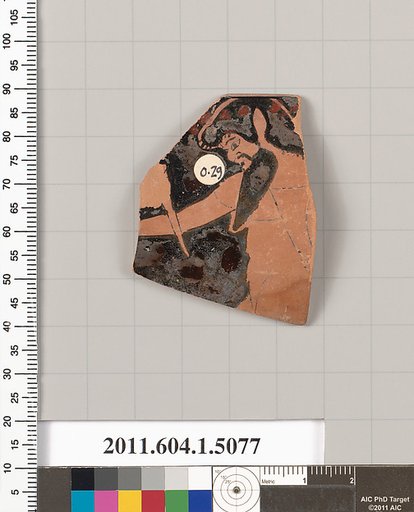 Terracotta rim fragment of a kylix (drinking cup)