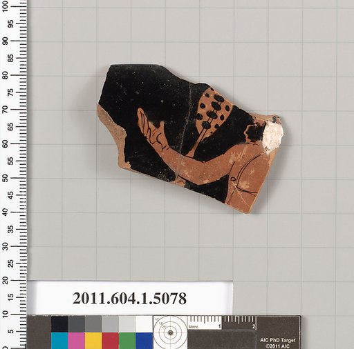 Terracotta rim fragment of a kylix (drinking cup)