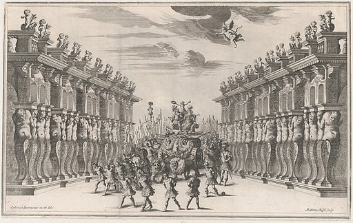 Atrium of the Palace of Venus; set design from 'Il Pomo D'Oro'