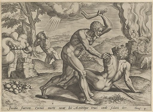 Cain murdering Abel, plate 2 from "The Story of Cain and Abel"
