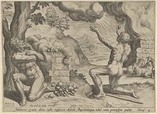 The Sacrifice of Abel, plate 1 from "The Story of Cain and Abel"