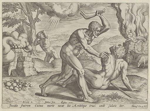 Cain murdering Abel, plate 2 from "The Story of Cain and Abel"