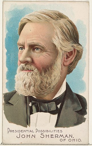 John Sherman of Ohio, from the Presidential Possibilities series (N124) issued by Duke Sons & Co. to promote Honest Long Cut Tobacco