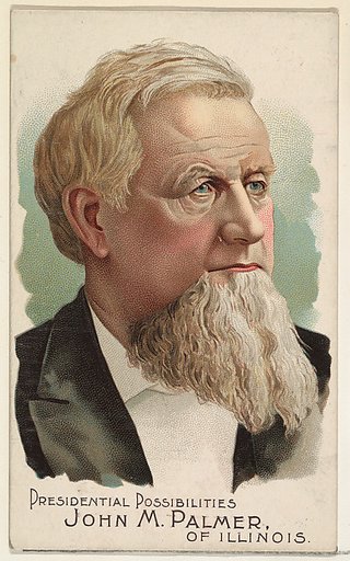 John M. Palmer of Illinois, from the Presidential Possibilities series (N124) issued by Duke Sons & Co. to promote Honest Long Cut Tobacco