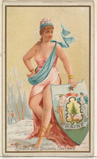 Maine, from the Industries of States series (N117) issued by Duke Sons & Co. to promote Honest Long Cut Tobacco