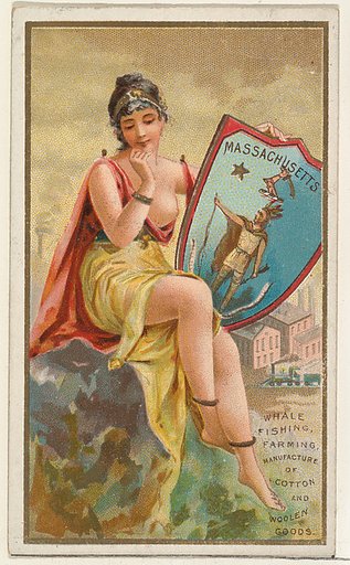 Massachusetts, from the Industries of States series (N117) issued by Duke Sons & Co. to promote Honest Long Cut Tobacco