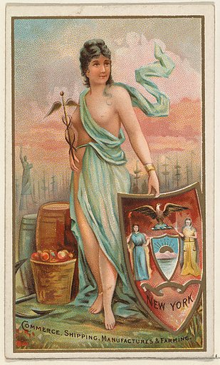 New York, from the Industries of States series (N117) issued by Duke Sons & Co. to promote Honest Long Cut Tobacco