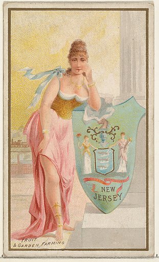 New Jersey, from the Industries of States series (N117) issued by Duke Sons & Co. to promote Honest Long Cut Tobacco
