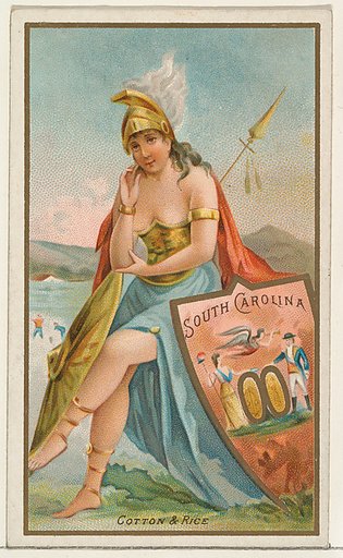 South Carolina, from the Industries of States series (N117) issued by Duke Sons & Co. to promote Honest Long Cut Tobacco