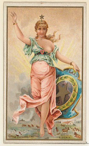 Texas, from the Industries of States series (N117) issued by Duke Sons & Co. to promote Honest Long Cut Tobacco