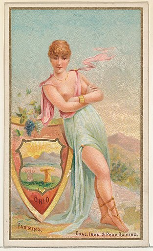 Ohio, from the Industries of States series (N117) issued by Duke Sons & Co. to promote Honest Long Cut Tobacco
