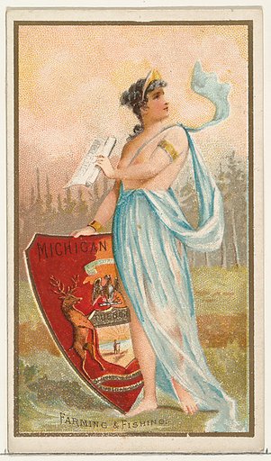 Michigan, from the Industries of States series (N117) issued by Duke Sons & Co. to promote Honest Long Cut Tobacco