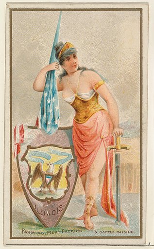 Illinois, from the Industries of States series (N117) issued by Duke Sons & Co. to promote Honest Long Cut Tobacco