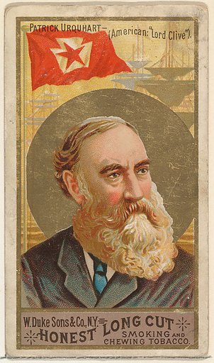 Patrick Urquhart, from the Sea Captains series (N127) issued by Duke Sons & Co. to promote Honest Long Cut Tobacco
