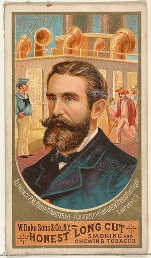 Alphonse Perier D'hauterive, from the Sea Captains series (N127) issued by Duke Sons & Co. to promote Honest Long Cut Tobacco