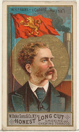 W.H.P. Hains, from the Sea Captains series (N127) issued by Duke Sons & Co. to promote Honest Long Cut Tobacco