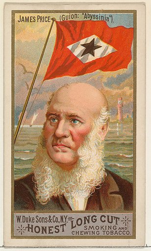 James Price, from the Sea Captains series (N127) issued by Duke Sons & Co. to promote Honest Long Cut Tobacco
