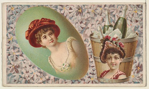 Champagne in Ice Bucket, from the Miniature Novelties series (N120) issued by Duke Sons & Co. to promote Honest Long Cut Tobacco