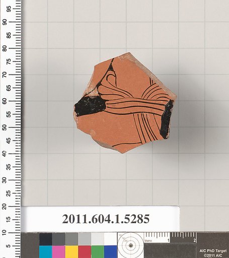 Terracotta fragment of a kylix (drinking cup)