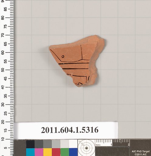 Terracotta fragment of a kylix (drinking cup)