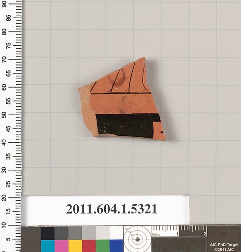 Terracotta fragment of a kylix (drinking cup)