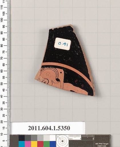 Terracotta fragment of a kylix (drinking cup)