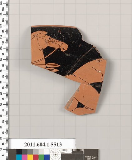 Terracotta rim fragment of a kylix (drinking cup)