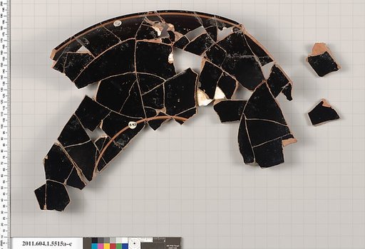 Terracotta fragments of a kylix (drinking cup)