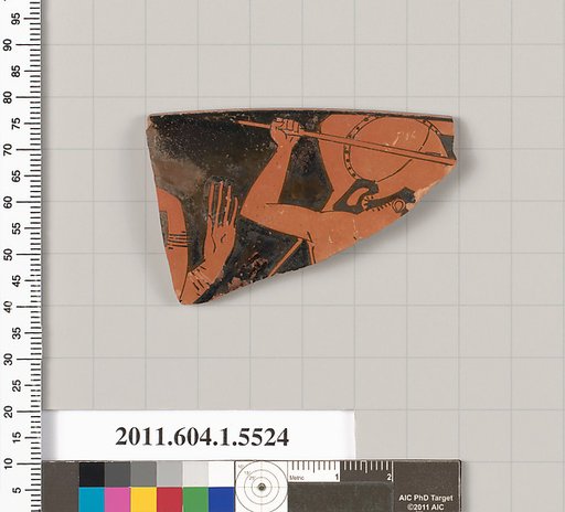 Terracotta rim fragment of a kylix (drinking cup)