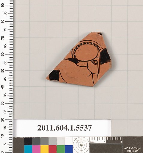 Terracotta rim fragment of a kylix (drinking cup)