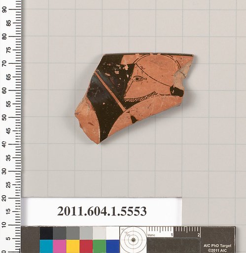 Terracotta rim fragment of a kylix (drinking cup)