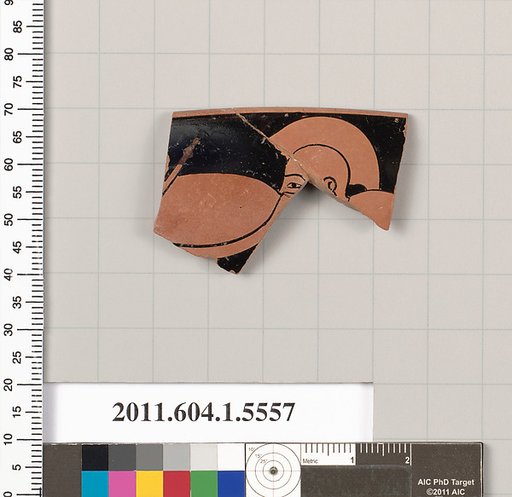 Terracotta rim fragment of a kylix (drinking cup)