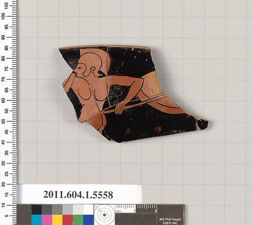 Terracotta rim fragment of a kylix (drinking cup)