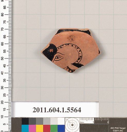 Terracotta rim fragment of a kylix (drinking cup)