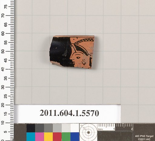 Terracotta rim fragment of a kylix (drinking cup)