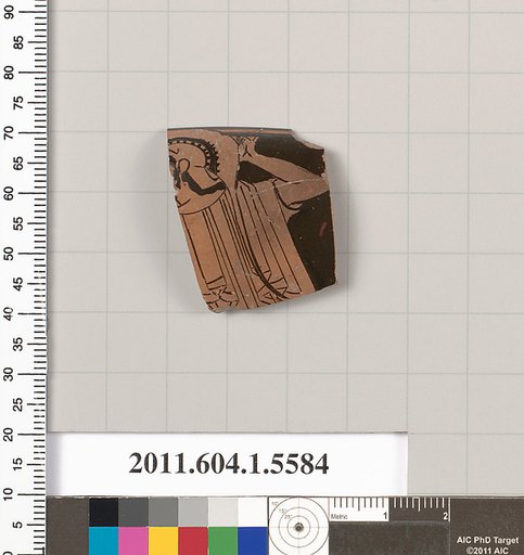 Terracotta rim fragment of a kylix (drinking cup)