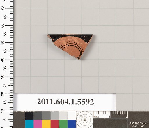Terracotta rim fragment of a kylix (drinking cup)