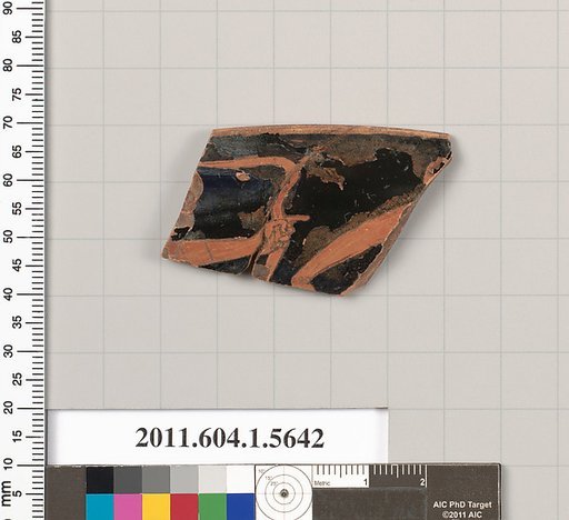 Terracotta rim fragment of a kylix (drinking cup)