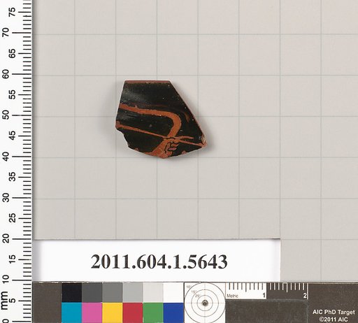 Terracotta rim fragment of a kylix (drinking cup)